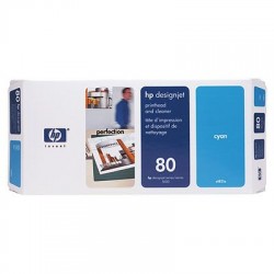 HP C4821A Cyan Printhead + Printhead Cleaner (80)