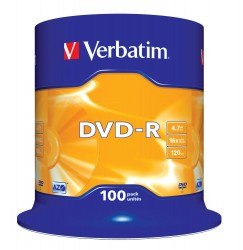 Verbatim DVD-R 16X 4,7Gb AZO Matt Silver ( 43549), set/100 bucati spindle