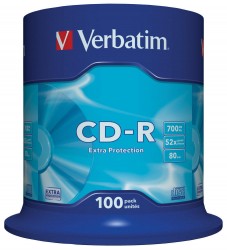 Verbatim CD-R 52x 700 Mb ExtraProtection (43411 ), 100/spindle