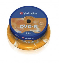 Verbatim DVD-R 16x 4.7 Gb AZO, Matt Silver ( 43522), set/25 buc