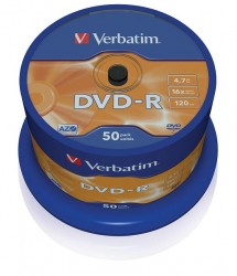 Verbatim DVD-R 4.7 Gb AZO Matt Silver ( 43548), set/50 bucati spindle