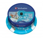 Verbatim CD-R 52X 700Mb AZO Wide Inkjet Printable, 25 bucati/spindle