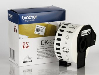 Brother DK22225 Continuous Paper Tape 38mm x 30.48m 