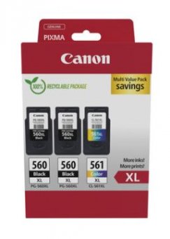 Canon 2x PG-560XL + CL-561XL Pachet 3 cartuse originale (2 x Black + 1 x Tricolor) (2xPG560XL+CL561XL)