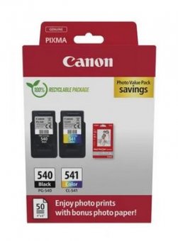 Canon PG-540 + CL-541 Pachet cartuse Black + Tricolor + hartie foto (PG540+CL541)