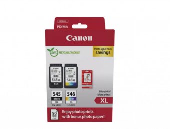 Canon PG-545XL + CL-546XL Pachet cartuse originale (Black & Colour + 10x15 Photo Paper 50 coli) (PG545XL+CL546XL)