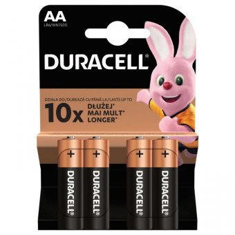 DURACELL baterii Alkaline AA (LR6) 4 bucati / blister