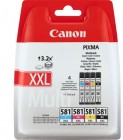 Canon CLI-581XXL pachet 4 culori BK+C+M+Y, marime XXL