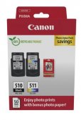 Canon PG-510 + CL-511 Pachet cartuse Black + Tricolor + hartie foto (PG510+CL511)