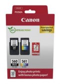 Canon PG-560 + CL-561 Pachet cartuse originale (Black & Colour + 10x15 Photo Paper 50 coli) (PG560+CL561)