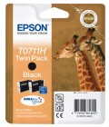 Epson T0711H Twin Pack, 2 x cartus Black